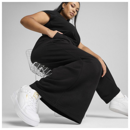 Puma Γυναικείο παντελόνι φόρμας Wardrobe Essentials Relaxed Wide-Leg Sweatpants